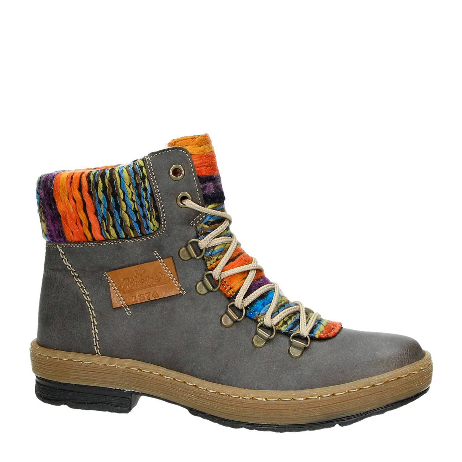 Rieker veterboots grijs | wehkamp