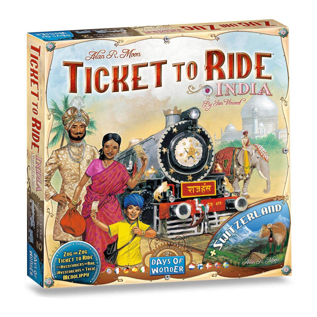 Days of Wonder Ticket to Ride India+Zwitserland uitbreidingsspel