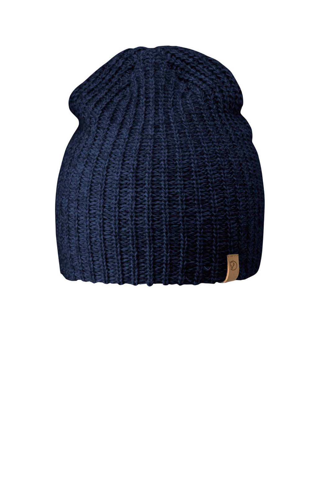 Fjällräven Ovik Melange Beanie muts blauw, Donkerblauw