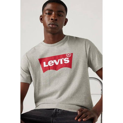 Levi's T-shirt met logo grijs melange afbeelding