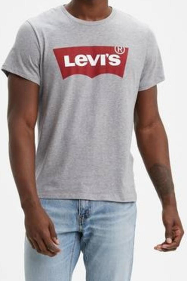 Toegangsprijs kop sneeuwman Levi's T-shirt met logo grijs melange | wehkamp