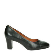 thumbnail: Antraciete dames Nelson leren pumps van glad leer met blokhak