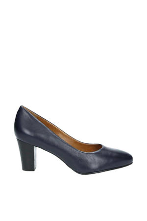   leren pumps blauw
