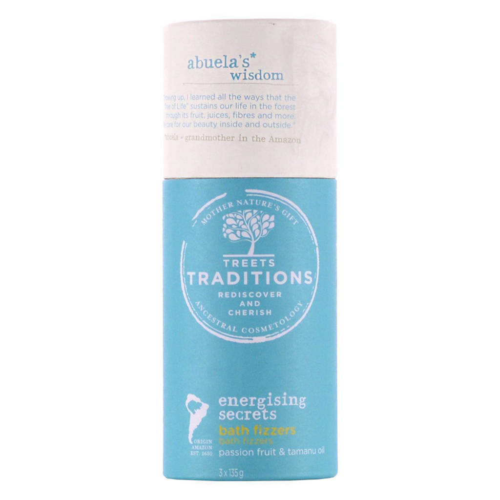 Treets Energising Secrets Bath Fizzers - 3 x 135 gr