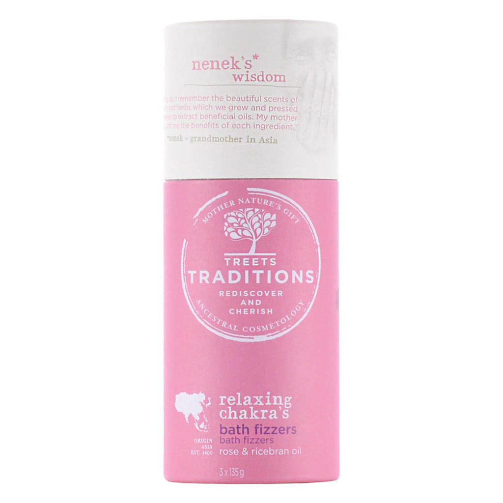 Treets Relaxing Chakra's Bath Fizzers - 3 x 135 gram