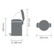 thumbnail: Brabantia NewIcon Prullenbak - 3 l - Matt Black (3 liter)