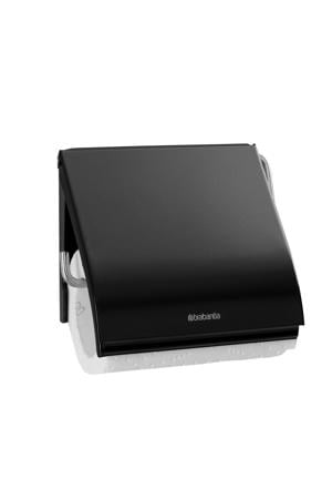 ReNew Toiletrolhouder - met Klep - Matt Black