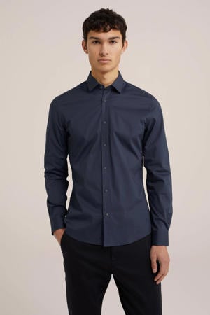 slim fit overhemd antraciet