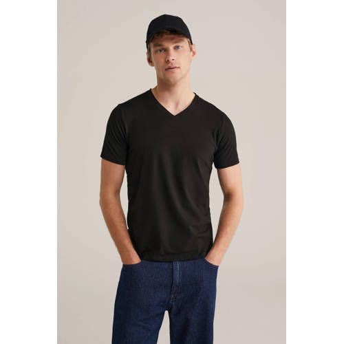 WE Fashion slim fit T-shirt zwart afbeelding