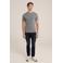 WE Fashion basic slim fit T-shirt grey melange