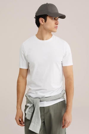 basic slim fit T-shirt white uni