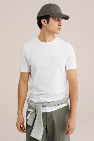 basic slim fit T-shirt white uni