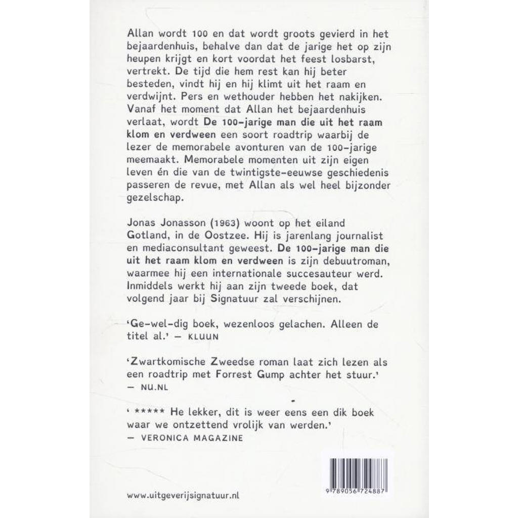 Jonas Jonasson De 100jarige man die uit het raam klom en verdween