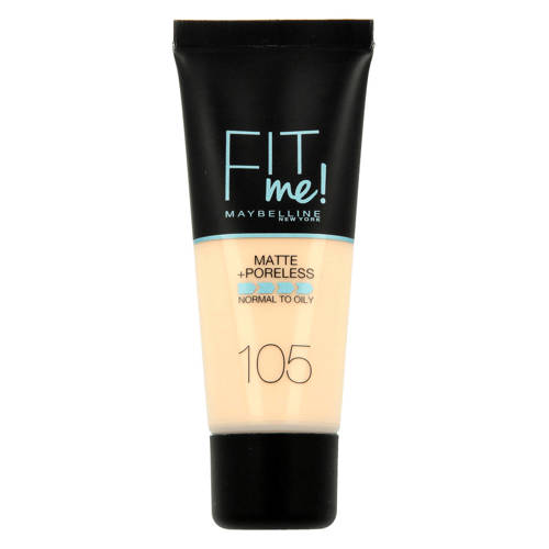 Wehkamp Maybelline New York Fit me Matte + Poreless liquid foundation - 105 Natural Ivory aanbieding