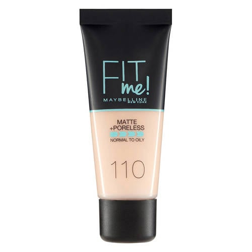 Wehkamp Maybelline New York Fit me Matte + Poreless liquid foundation - 110 Porcelain aanbieding