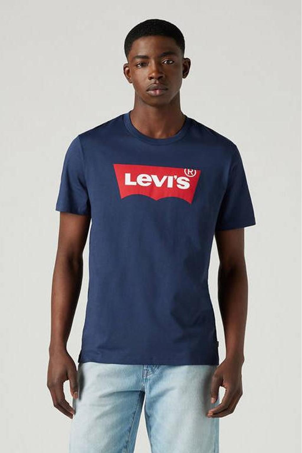 Levi's T-shirt met logo donkerblauw