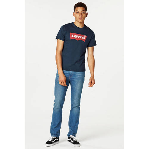 Levi's T-shirt met logo donkerblauw afbeelding