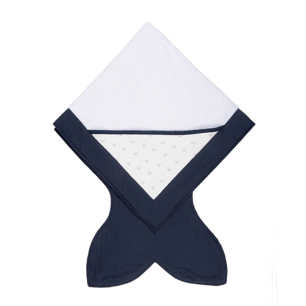 Baby Bites handdoek navy blue, Navy blue/boats