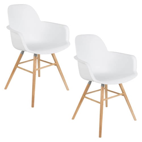 Wehkamp Zuiver Albert Kuip eetkamerstoel met armleuning (set van 2) aanbieding