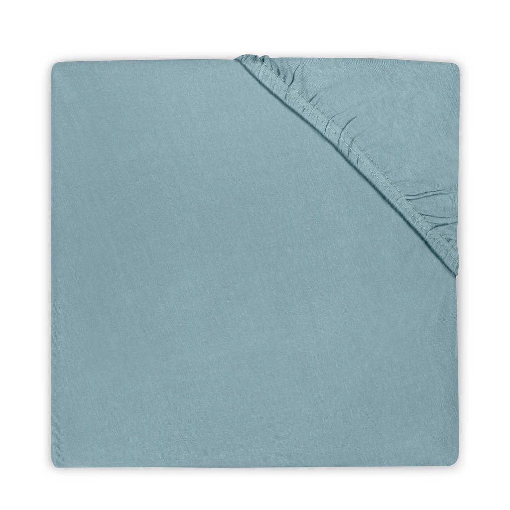 Jollein katoenen hoeslaken 70x150 cm Stone green, Stone Green
