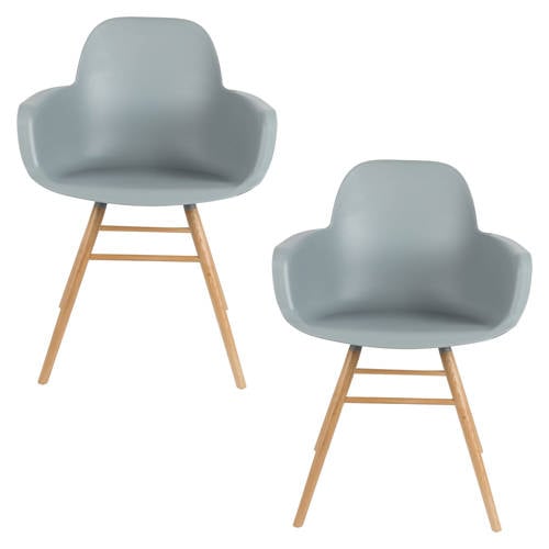 Wehkamp Zuiver Albert Kuip eetkamerstoel met armleuning (set van 2) aanbieding