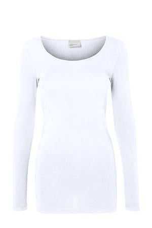 longsleeve VMMAXI van katoen wit