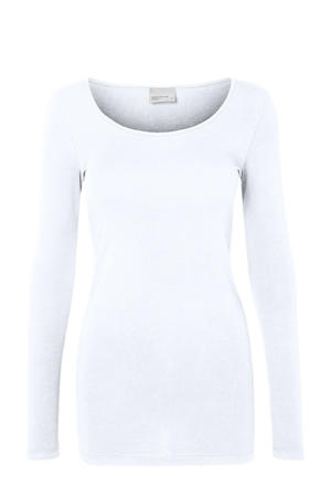 longsleeve VMMAXI van katoen wit