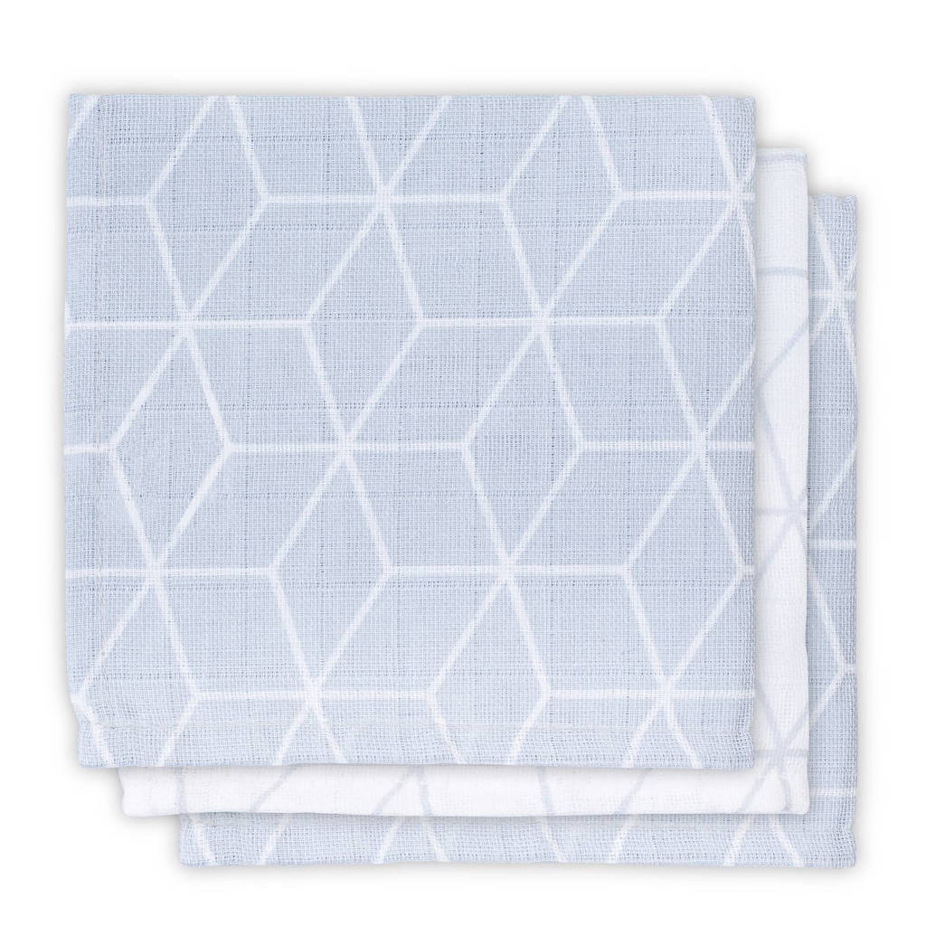 Jollein Graphic hydrofiele monddoekjes 31x31 cm (3 stuks) grijs