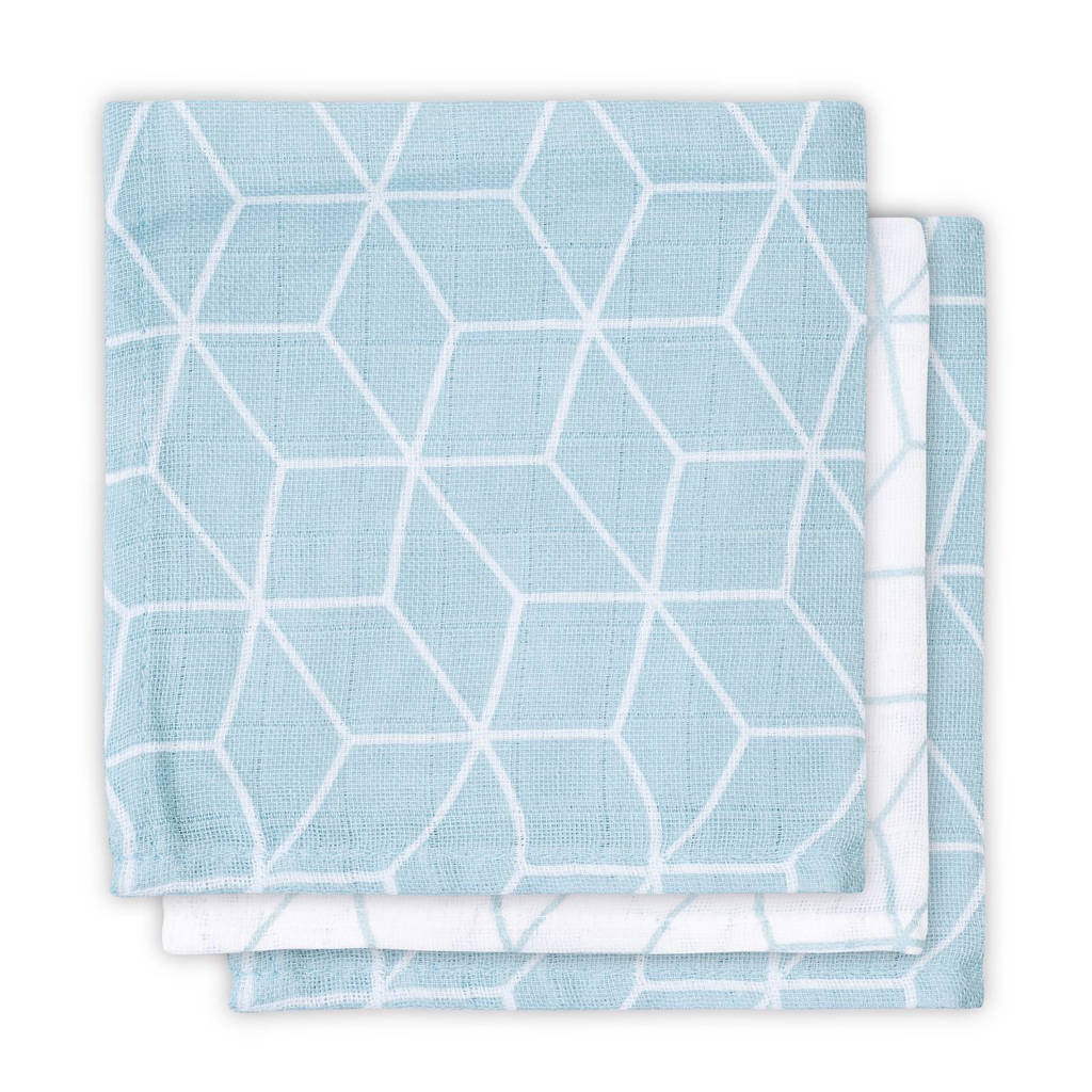 Jollein Graphic hydrofiele monddoekjes 31x31 cm (3 stuks) stone green, Stone Green