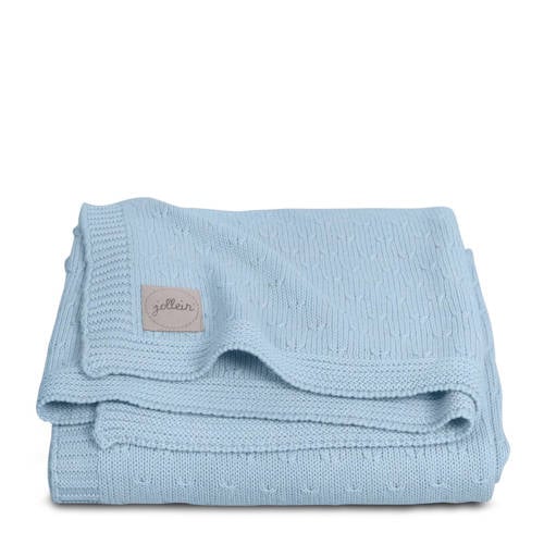 Jollein Deken 75X100Cm Soft Knit Blue jollein kopen in de aanbieding