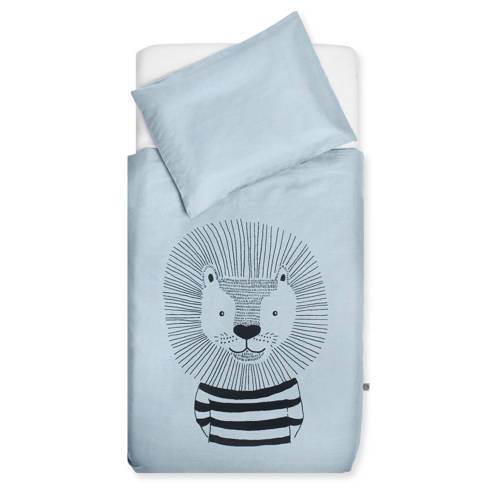 Jollein Katoenen Wild Animals Dekbedovertrek 140X200 Cm Soft Blue jollein kopen in de aanbieding Jollein Katoenen Wild Animals Dekbedovertrek 140X200 Cm Soft Blue jollein kopen in de aanbieding
