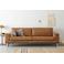 NOUS Living leren 3-zitsbank Torino - cognac