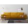 NOUS Living velours 4-zitsbank Verona - okergeel