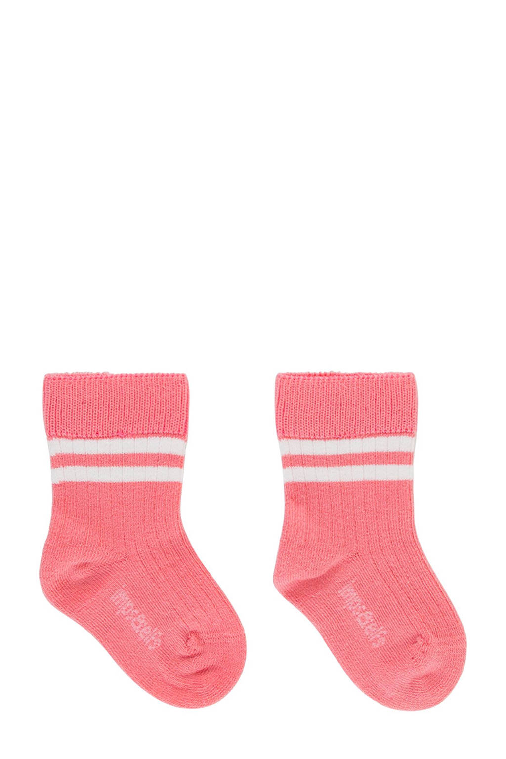 IMPS&ELFS newborn baby sokken, Roze/wit