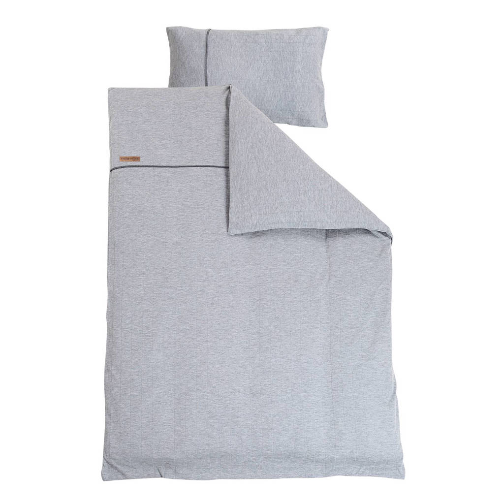 Little Dutch ledikant dekenovertrek grey melange