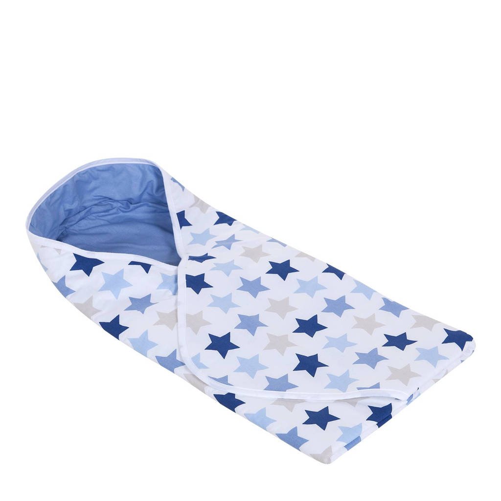 Little Dutch wikkeldoek mixed stars blue, Mixed stars blue