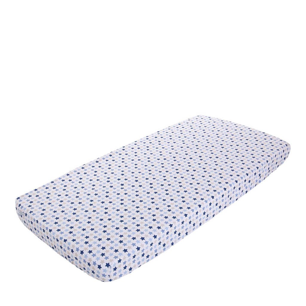 Little Dutch katoenen hoeslaken 60x120 cm Mixed stars blue