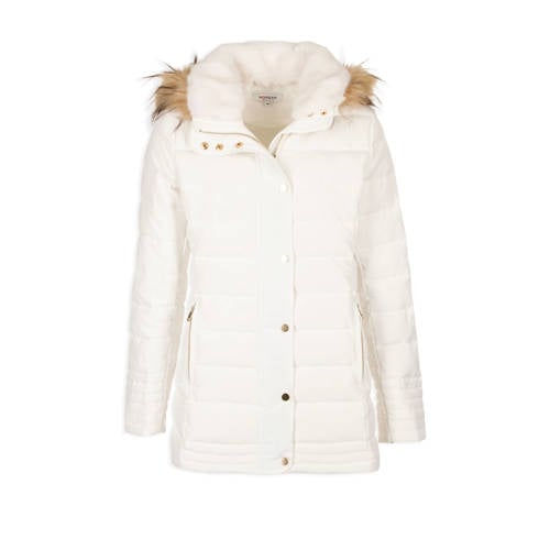 Morgan Gewatteerde Jas Ecru morgan kopen in de aanbieding Morgan Gewatteerde Jas Ecru morgan kopen in de aanbieding