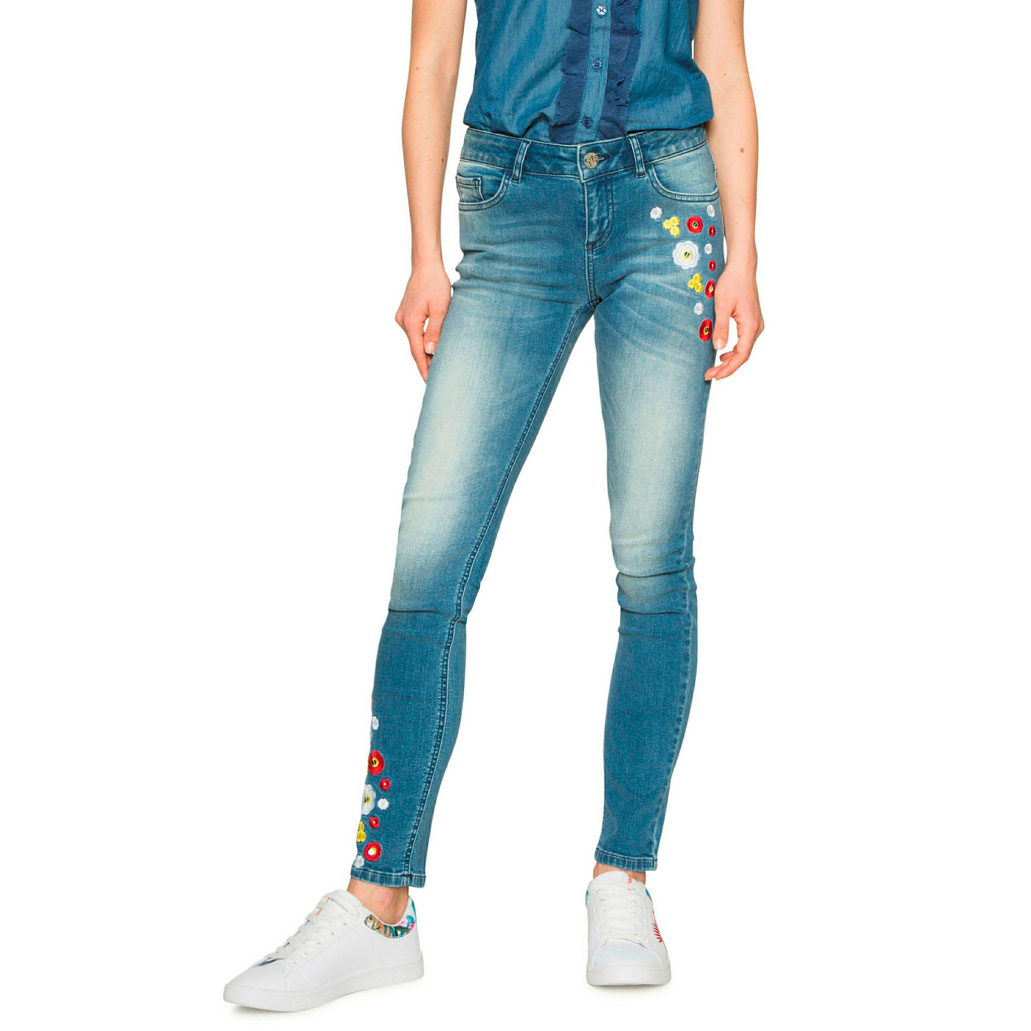 Desigual skinny fit jeans wehkamp