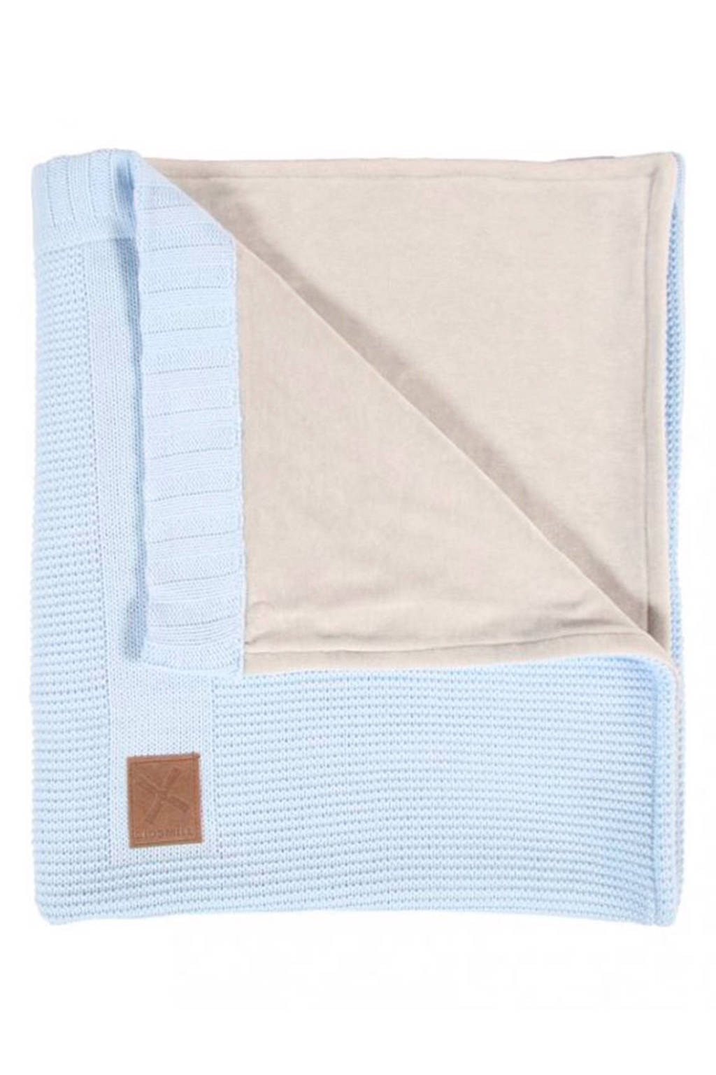 Kidsmill Knitted ledikantdeken 100x135 cm blauw, Blauw