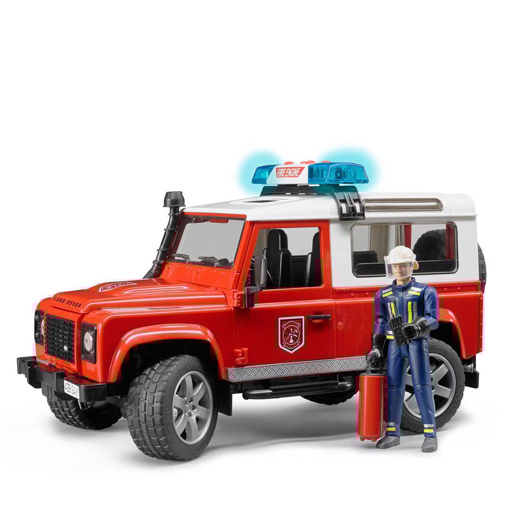 Bruder Land Rover brandweer station wagen, Rood