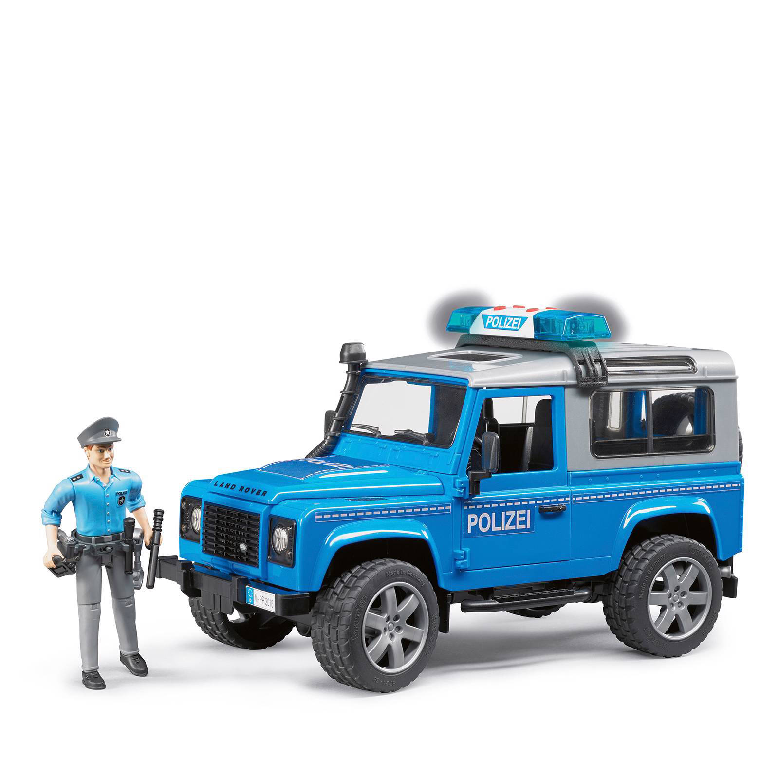 Bruder ® Politie speelgoed Land Rover Defender St. Wagon politiewagen, 1 16, blauw met licht en geluid, made in germany online kopen