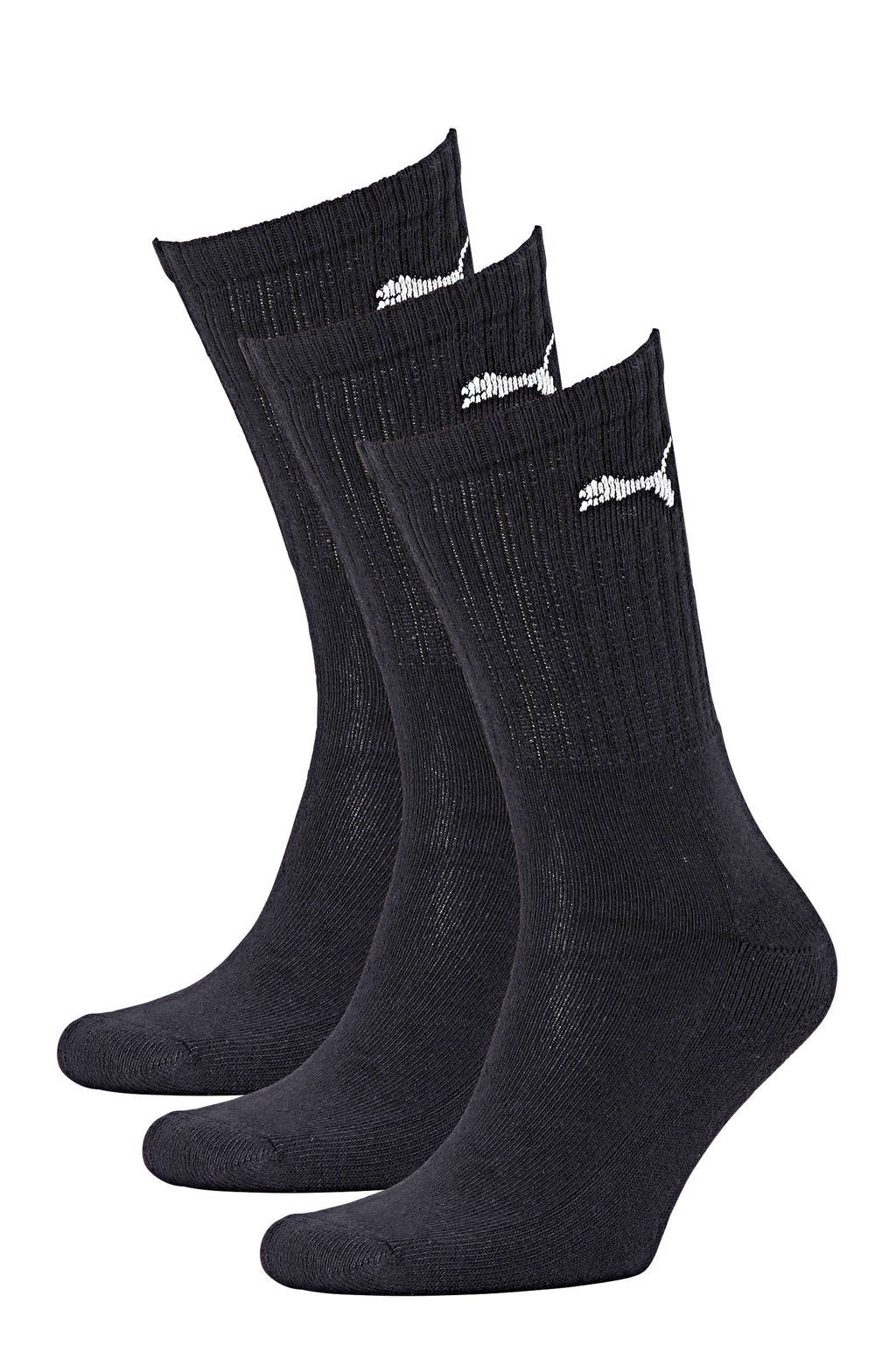 Puma sportsokken (set van 3), Zwart