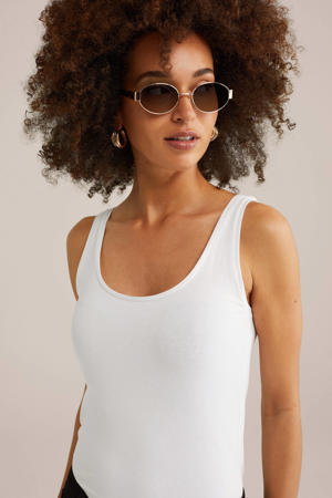 singlet met katoen wit