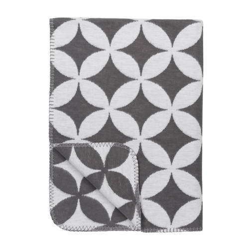 Meyco Flower Biologische Ledikantdeken 120X150 Cm Grijs meyco kopen in de aanbieding