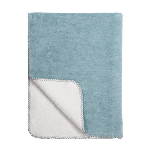 Meyco Double Face Wiegdeken 75X100 Cm Stone Greenecru meyco kopen in de aanbieding