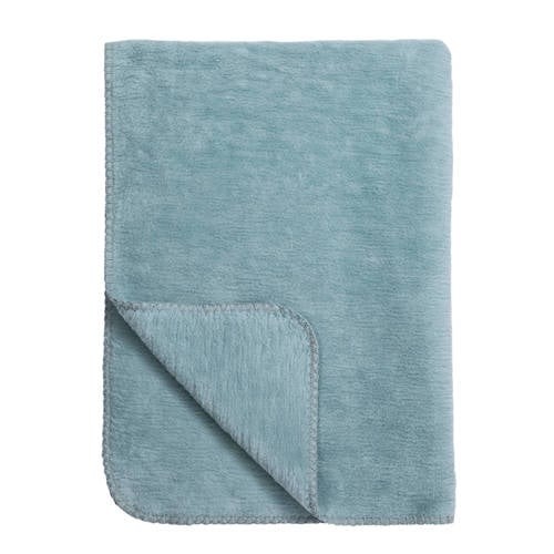 Meyco Uni Ledikantdeken 100X150 Cm Stone Green meyco kopen in de aanbieding