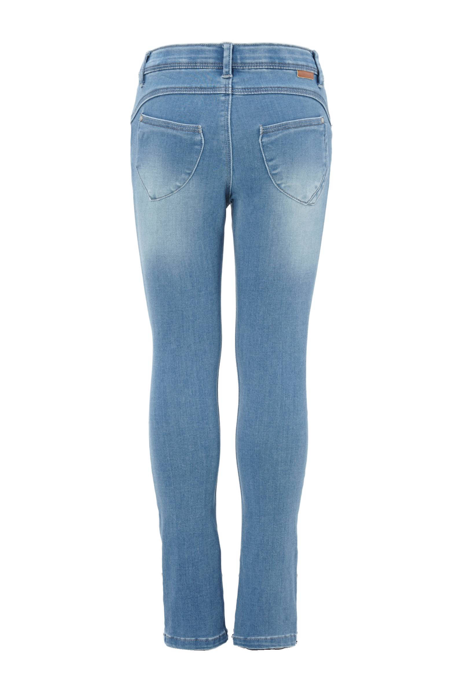 NAME IT Jeans Skinny Nittirsanne Nmt Noos Per Bimba - Elasticizzato, Vita Regolabile, Dettagli Moto