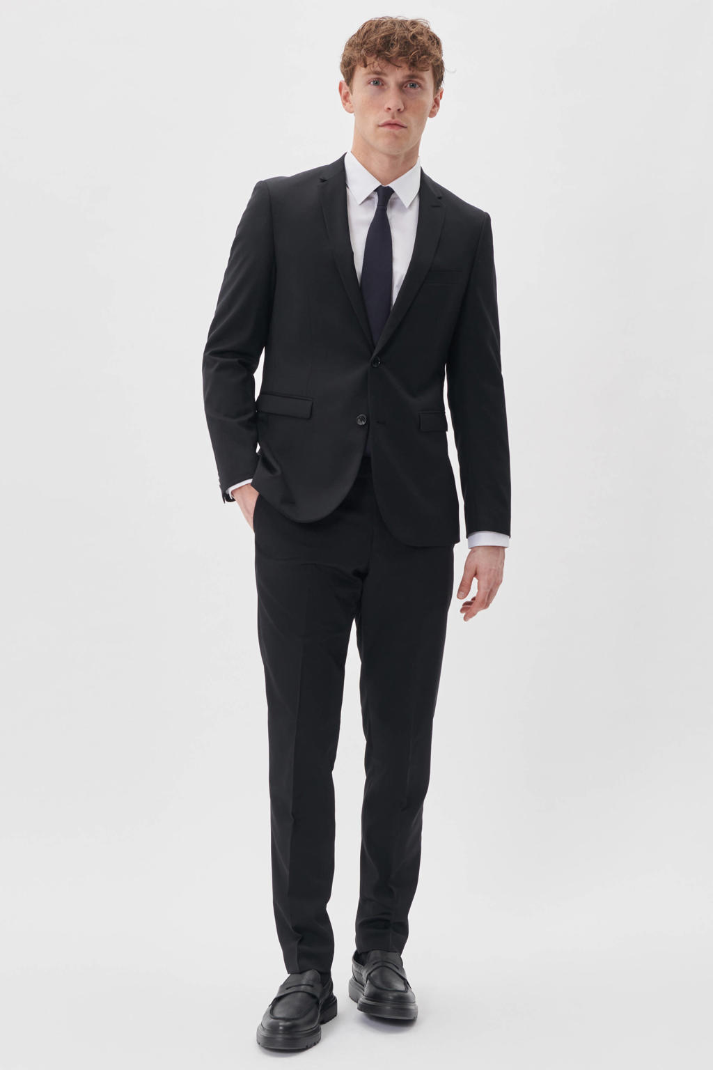 Matinique George F regular fit colbert zwart