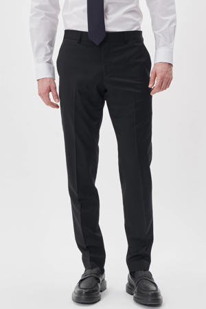 regular fit pantalon Las zwart